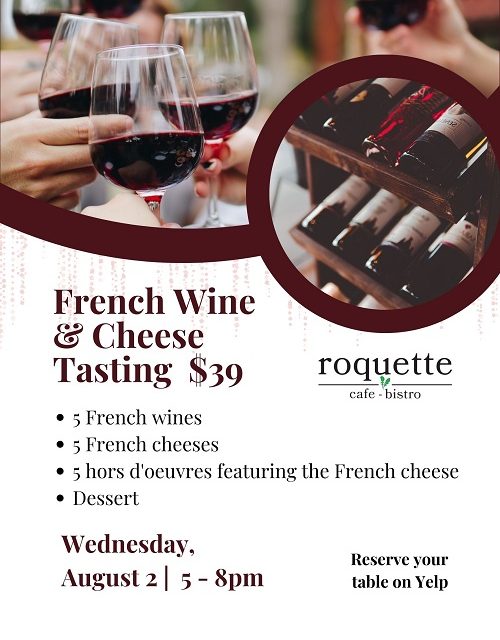 French Wine & Cheese Tasting August 2, 2023